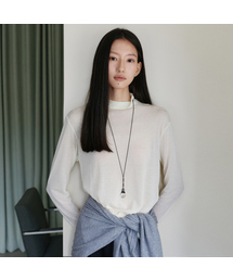 Sheer button raglan t-shirt