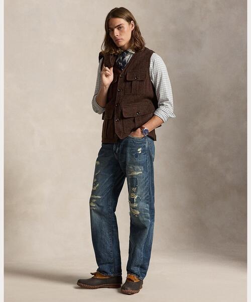 POLO RALPH LAUREN(ポロ ラルフ ローレン)の「ヴィンテージ クラシック ディストレスト ジーンズ(デニムパンツ・メンズ・ブルー・36/32/32/30/30/30/34/32/28/30)」の1枚目の写真