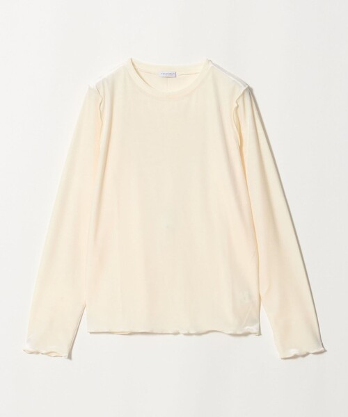 A DAY IN THE LIFE UNITED ARROWS(アデイインザライフユナイテッドアローズ)の「ベロア ロングスリーブ カットソー -ウォッシャブル- <A DAY IN THE LIFE>(Tシャツ/カットソー・レディース・オフホワイト/ライトピンク/モカ/ネイビー・FREE)」の2枚目の写真