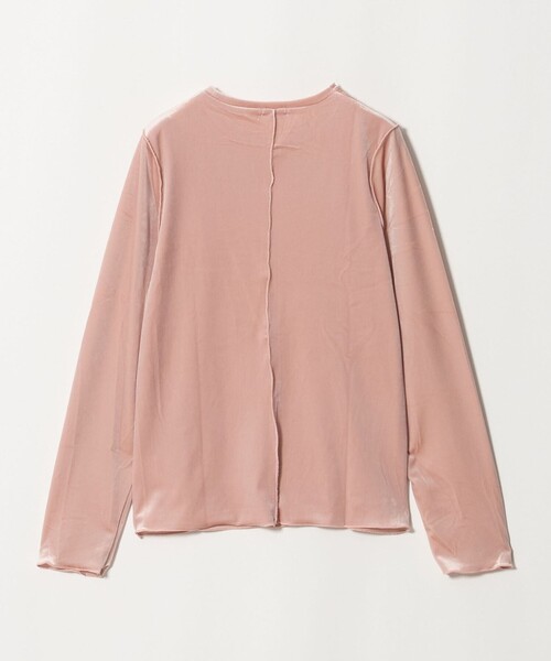 A DAY IN THE LIFE UNITED ARROWS(アデイインザライフユナイテッドアローズ)の「ベロア ロングスリーブ カットソー -ウォッシャブル- <A DAY IN THE LIFE>(Tシャツ/カットソー・レディース・オフホワイト/ライトピンク/モカ/ネイビー・FREE)」の5枚目の写真