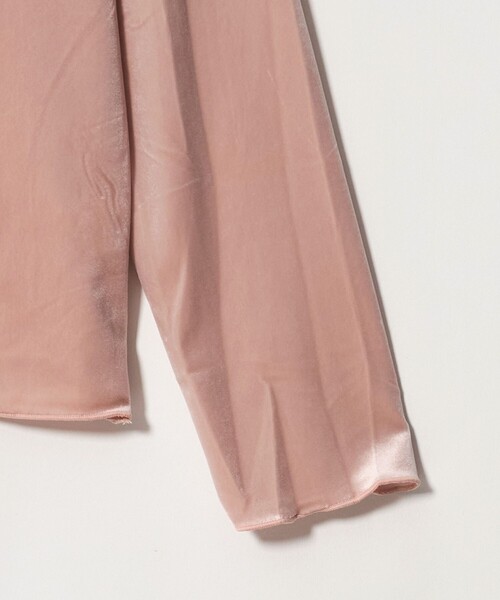 A DAY IN THE LIFE UNITED ARROWS(アデイインザライフユナイテッドアローズ)の「ベロア ロングスリーブ カットソー -ウォッシャブル- <A DAY IN THE LIFE>(Tシャツ/カットソー・レディース・オフホワイト/ライトピンク/モカ/ネイビー・FREE)」の7枚目の写真