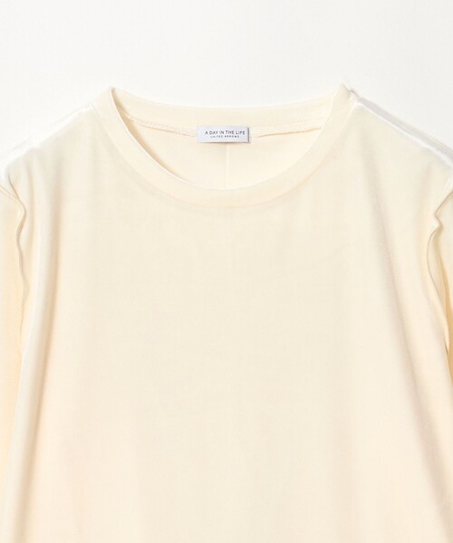 A DAY IN THE LIFE UNITED ARROWS(アデイインザライフユナイテッドアローズ)の「ベロア ロングスリーブ カットソー -ウォッシャブル- <A DAY IN THE LIFE>(Tシャツ/カットソー・レディース・オフホワイト/ライトピンク/モカ/ネイビー・FREE)」の11枚目の写真