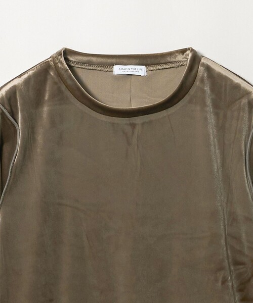A DAY IN THE LIFE UNITED ARROWS(アデイインザライフユナイテッドアローズ)の「ベロア ロングスリーブ カットソー -ウォッシャブル- <A DAY IN THE LIFE>(Tシャツ/カットソー・レディース・オフホワイト/ライトピンク/モカ/ネイビー・FREE)」の13枚目の写真