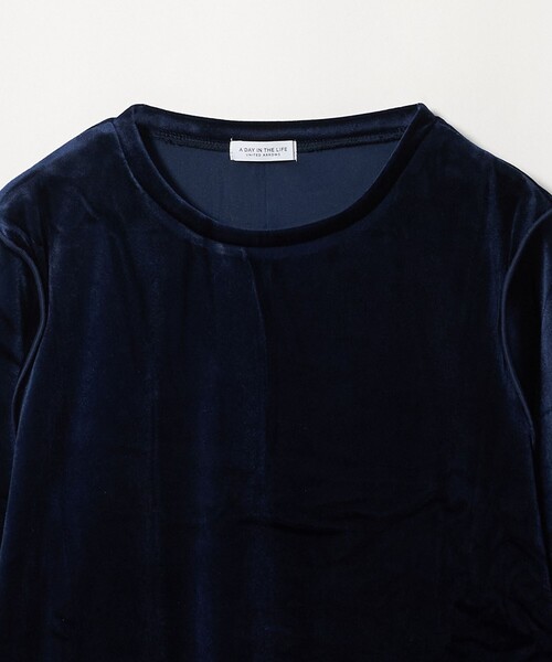 A DAY IN THE LIFE UNITED ARROWS(アデイインザライフユナイテッドアローズ)の「ベロア ロングスリーブ カットソー -ウォッシャブル- <A DAY IN THE LIFE>(Tシャツ/カットソー・レディース・オフホワイト/ライトピンク/モカ/ネイビー・FREE)」の15枚目の写真
