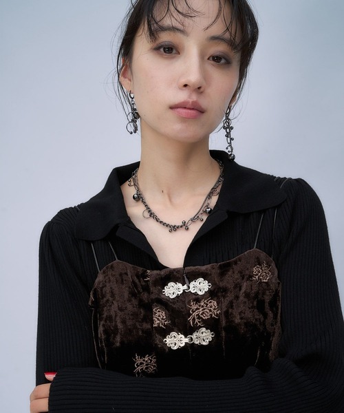 HARE（ハレ）の「タイトスキッパーニット(HARE)（ニット/セーター・レディース・ブラック/ネイビー・FREE）」の15枚目の写真