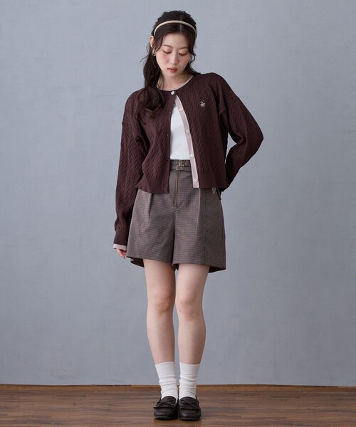 NICOLE CLUB（ニコル　クラブ）の「ダブルベルトショートパンツ（その他パンツ・レディース・ライトグレー/ベージュ・M）」の15枚目の写真