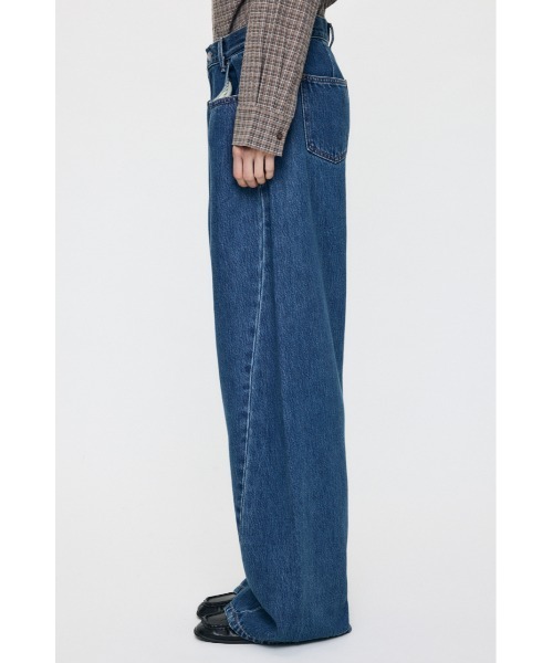 MOUSSY(マウジー)の「LOOSE WAIST DENIM STRAIGHT(デニムパンツ・レディース・ワンウォッシュ/ブルー・0/2/1)」の8枚目の写真