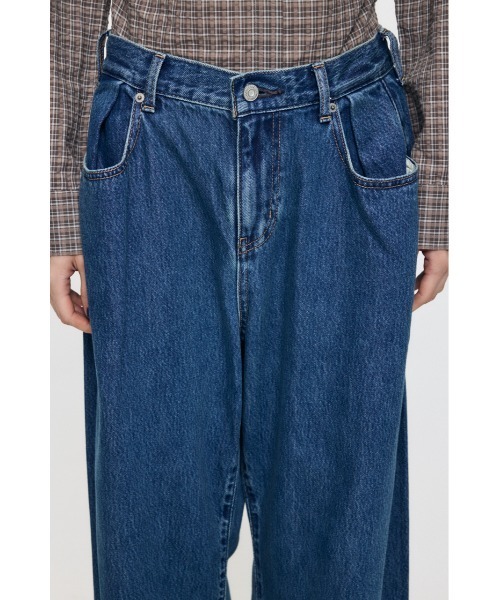 MOUSSY(マウジー)の「LOOSE WAIST DENIM STRAIGHT(デニムパンツ・レディース・ワンウォッシュ/ブルー・0/2/1)」の10枚目の写真