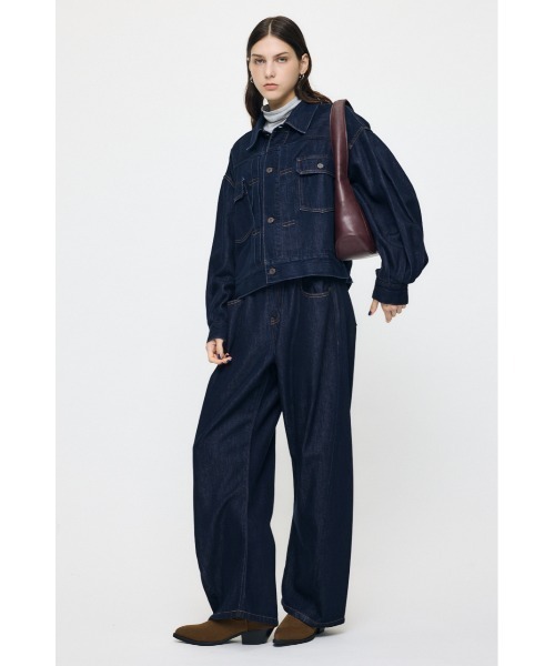 MOUSSY(マウジー)の「LOOSE WAIST DENIM STRAIGHT(デニムパンツ・レディース・ワンウォッシュ/ブルー・0/2/1)」の16枚目の写真