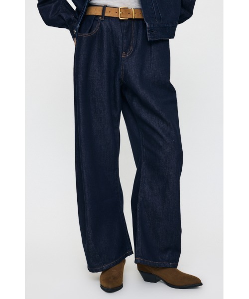 MOUSSY(マウジー)の「LOOSE WAIST DENIM STRAIGHT(デニムパンツ・レディース・ワンウォッシュ/ブルー・0/2/1)」の20枚目の写真