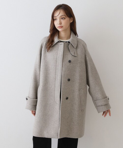 DRESSTERIOR(ドレステリア)の「バルマカンコクーンコート(ステンカラーコート・レディース・ナチュラル/ブラック系1・36)」の4枚目の写真