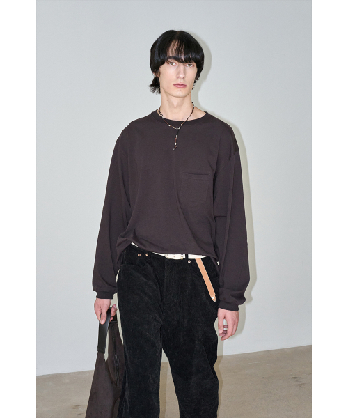 YOUCHE PRET A PORTER(ユッシュプレタポルテ)の「SI SLANT LONG SLEEVE TEE Earth Brown(Tシャツ/カットソー・メンズ・その他・LARGE/MEDIUM)」の3枚目の写真