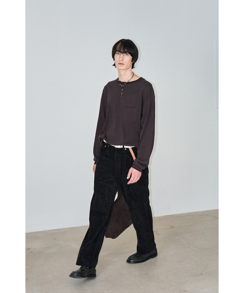 YOUCHE PRET A PORTER(ユッシュプレタポルテ)の「SI SLANT LONG SLEEVE TEE Earth Brown(Tシャツ/カットソー・メンズ・その他・LARGE/MEDIUM)」の4枚目の写真