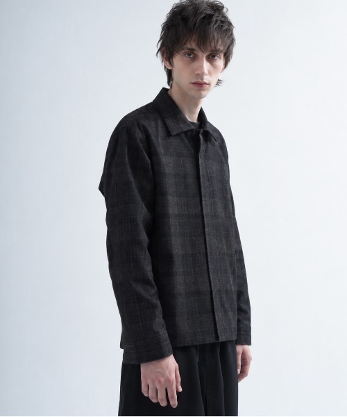 ryaw(リャウ)の「【ryaw】Tierage check shirts(シャツ/ブラウス・メンズ・ブラック・3/2)」の2枚目の写真