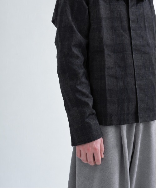 ryaw(リャウ)の「【ryaw】Tierage check shirts(シャツ/ブラウス・メンズ・ブラック・3/2)」の4枚目の写真