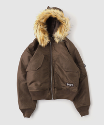 BOTT（ボット）の「BoTT / ボット HOODED JACQUARD BOMBER JACKET（その他アウター）」