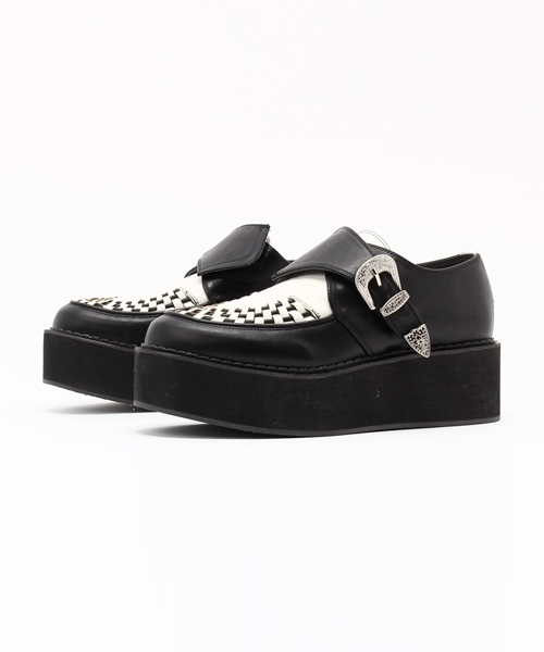 YOSUKE(ヨースケ)の「「YOSUKE/ヨースケ」アツゾコベルティッドスニーカー(スニーカー・レディース・ホワイト/ブラック×ホワイト/ブラック/クリアブラック/ブラック系その他/アニマル/ピンク系その他・L/M/S/LL)」の4枚目の写真