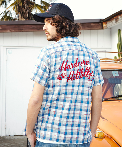 HYSTERIC GLAMOUR（ヒステリックグラマー）の「HILLBILLYS刺繍 半袖オープンカラーSH（シャツ/ブラウス・メンズ・イエロー系その他/レッド系その他・MEDIUM/SMALL/LARGE）」の7枚目の写真