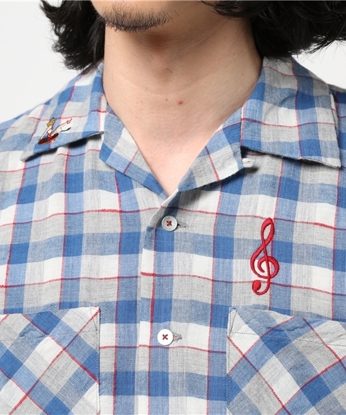 HYSTERIC GLAMOUR（ヒステリックグラマー）の「HILLBILLYS刺繍 半袖オープンカラーSH（シャツ/ブラウス・メンズ・イエロー系その他/レッド系その他・MEDIUM/SMALL/LARGE）」の16枚目の写真