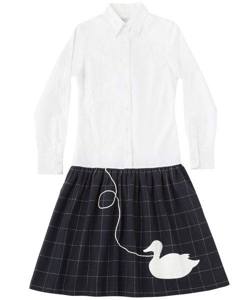 koe×THOM BROWNE（コエトムブラウン）の「[KOE×THOM BROWNE]WOMENS DUCK SHIRTDRESS（シャツワンピース・レディース・ホワイト・MEDIUM/SMALL/LARGE）」の10枚目の写真