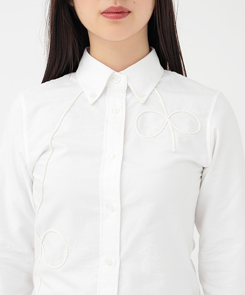 koe×THOM BROWNE（コエトムブラウン）の「[KOE×THOM BROWNE]WOMENS DUCK SHIRTDRESS（シャツワンピース・レディース・ホワイト・MEDIUM/SMALL/LARGE）」の13枚目の写真