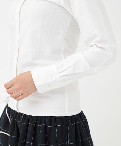 koe×THOM BROWNE（コエトムブラウン）の「[KOE×THOM BROWNE]WOMENS DUCK SHIRTDRESS（シャツワンピース・レディース・ホワイト・MEDIUM/SMALL/LARGE）」の14枚目の写真