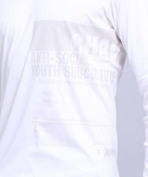 5351 POUR LES HOMMES（ゴーサンゴーイチプールオム）の「シルフィースムースプリントＶネック（Tシャツ/カットソー・メンズ・オフホワイト/カーキ/ブラック・2/3/1）」の8枚目の写真
