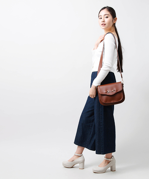 WEGO（ウィゴー）の「WEGO/スナップボタン2WAYリブピチカットソー（Tシャツ/カットソー・レディース・ホワイト/ブラック/ライトピンク/杢グレー・FREE）」の11枚目の写真