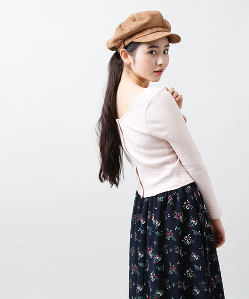 WEGO（ウィゴー）の「WEGO/スナップボタン2WAYリブピチカットソー（Tシャツ/カットソー・レディース・ホワイト/ブラック/ライトピンク/杢グレー・FREE）」の20枚目の写真