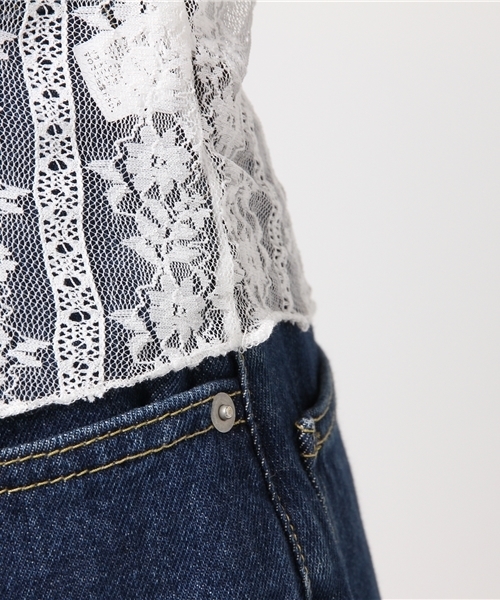 MERLOT（メルロー）の「スタンドカラーレースブラウス1047（シャツ/ブラウス・レディース・ホワイト/ブラック・FREE）」の12枚目の写真