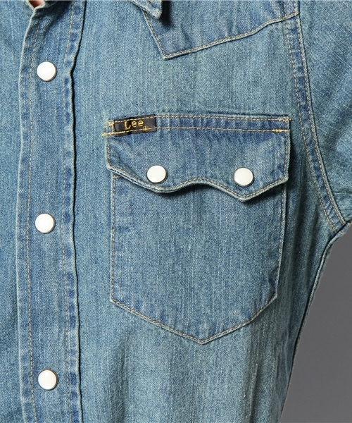 NANO universe（ナノユニバース）の「NU別注デニムウェスタンシャツ（シャツ/ブラウス・レディース・ブルー/ライトブルー・SMALL/MEDIUM）」の7枚目の写真
