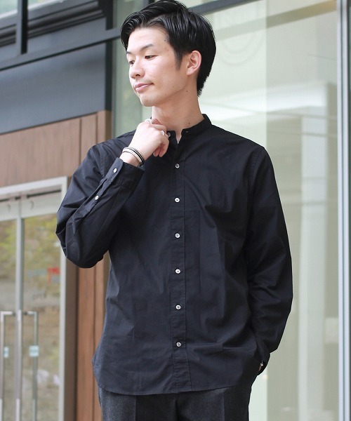 417 EDIFICE（フォーワンセブンエディフィス）の「◇ブロードバンドカラーシャツ（シャツ/ブラウス・メンズ・ブラック/ホワイト/ネイビー・SMALL/LARGE/MEDIUM）」の3枚目の写真