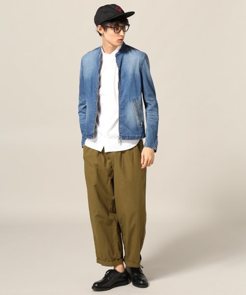 417 EDIFICE（フォーワンセブンエディフィス）の「◇ブロードバンドカラーシャツ（シャツ/ブラウス・メンズ・ブラック/ホワイト/ネイビー・SMALL/LARGE/MEDIUM）」の4枚目の写真