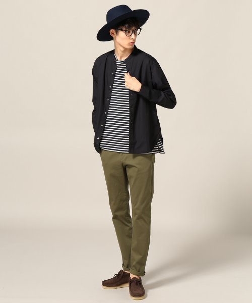 417 EDIFICE（フォーワンセブンエディフィス）の「◇ブロードバンドカラーシャツ（シャツ/ブラウス・メンズ・ブラック/ホワイト/ネイビー・SMALL/LARGE/MEDIUM）」の5枚目の写真