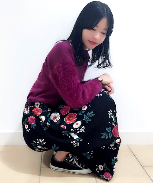 archives（アルシーヴ）の「袖ファープルオーバー（ニット/セーター・レディース・オフホワイト/パープル/グレー/ブラック/ラベンダー・MEDIUM）」の13枚目の写真