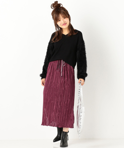 archives（アルシーヴ）の「袖ファープルオーバー（ニット/セーター・レディース・オフホワイト/パープル/グレー/ブラック/ラベンダー・MEDIUM）」の16枚目の写真