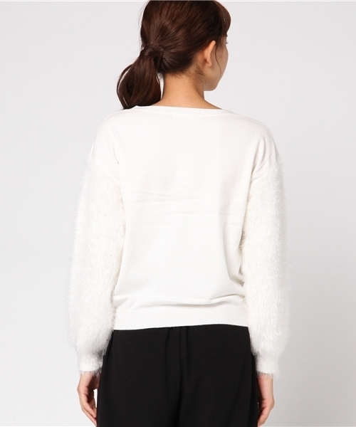 archives（アルシーヴ）の「袖ファープルオーバー（ニット/セーター・レディース・オフホワイト/パープル/グレー/ブラック/ラベンダー・MEDIUM）」の8枚目の写真