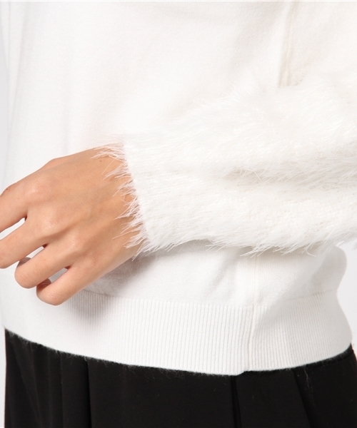 archives（アルシーヴ）の「袖ファープルオーバー（ニット/セーター・レディース・オフホワイト/パープル/グレー/ブラック/ラベンダー・MEDIUM）」の7枚目の写真