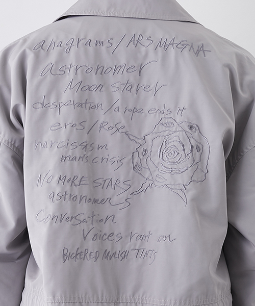 DIET BUTCHER（ダイエットブッチャー）の「【DIET BUTCHER SLIM SKIN】エンブロイダリーロングコーチコート（ステンカラーコート・メンズ・ブラック/グレー・1/2）」の7枚目の写真