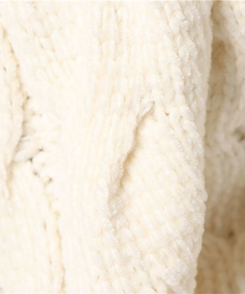 ENVYM（アンビー）の「ケーブルモールＶネックニット（ニット/セーター・レディース・ホワイト/グレー/ピンク/ブルー・FREE）」の9枚目の写真