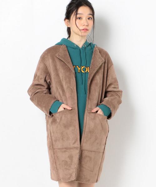 Another Edition(アナザーエディション)の「フェイクボアリバーシブルコート(ノーカラージャケット・レディース・ブラック/ブラウン/モカ・MEDIUM/SMALL)」の16枚目の写真