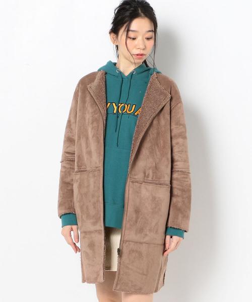 Another Edition(アナザーエディション)の「フェイクボアリバーシブルコート(ノーカラージャケット・レディース・ブラック/ブラウン/モカ・MEDIUM/SMALL)」の17枚目の写真