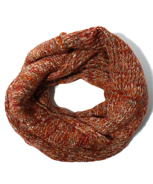 coen（コーエン）の「ミックスニットスヌード（ストール/ショール・レディース・オレンジ/ブラウン/イエロー/ケリー/ネイビー/ホワイト/レッド・フリー）」の8枚目の写真