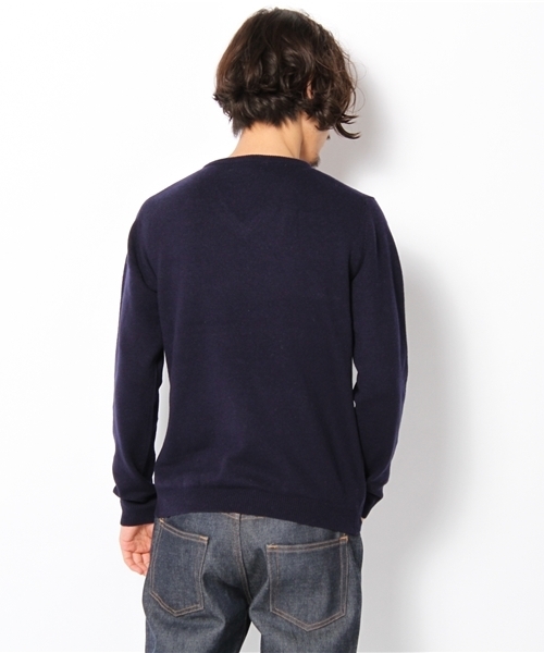 NANO universe（ナノユニバース）の「エアーヤーン Vネックニット（ニット/セーター・メンズ・ネイビー/ライトグレー/チャコール/ブラック/ブルー/エンジ/レッド/オレンジ/ピンク・SMALL/MEDIUM/LARGE）」の11枚目の写真