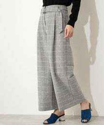 NATURAL BEAUTY BASIC | ◆カラミチェックワイドパンツ(その他パンツ)