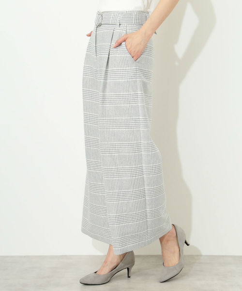 NATURAL BEAUTY BASIC（ナチュラルビューティーベーシック）の「◆カラミチェックワイドパンツ（その他パンツ・レディース・ブラック系その他/グレー系その他・X-SMALL/MEDIUM/SMALL）」の3枚目の写真