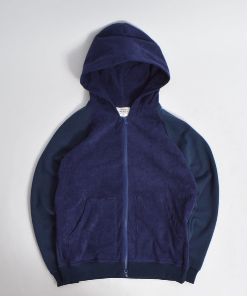 THING FABRICS（シングファブリックス）の「tHING FABRICS/シングファブリックス Switching CORDURA Zip Hoodie (Short Pile)（パーカー・メンズ・ブラック/ネイビー・M/L）」の16枚目の写真