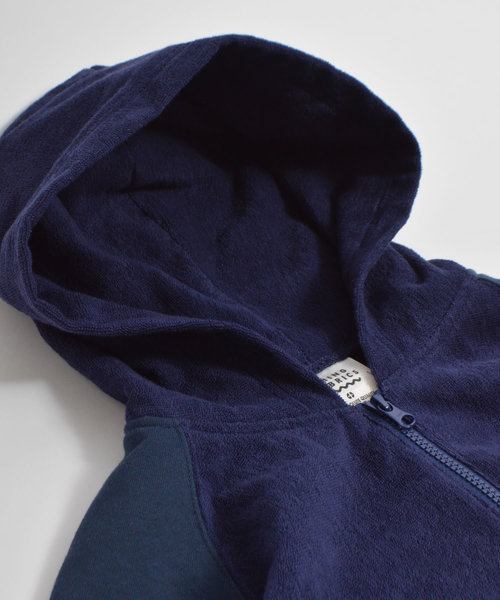 THING FABRICS（シングファブリックス）の「tHING FABRICS/シングファブリックス Switching CORDURA Zip Hoodie (Short Pile)（パーカー・メンズ・ブラック/ネイビー・M/L）」の11枚目の写真