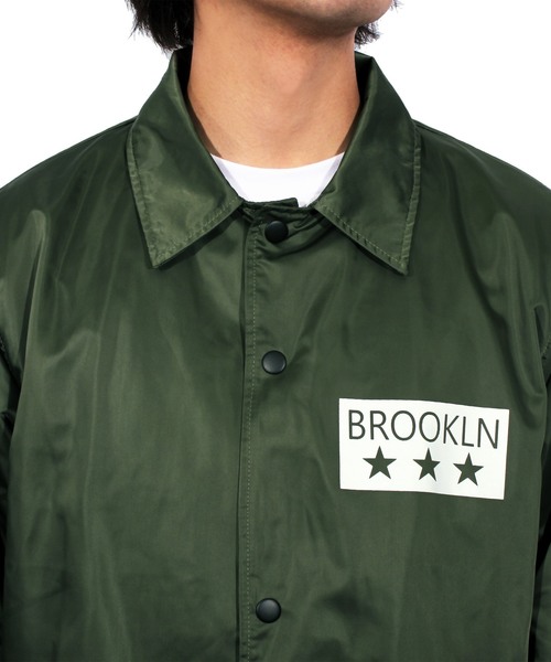 ８(eight)（エイト）の「ロゴ コーチジャケット ナイロンジャケット （ナイロンジャケット・メンズ・ブラック/カーキ・LARGE/MEDIUM）」の7枚目の写真