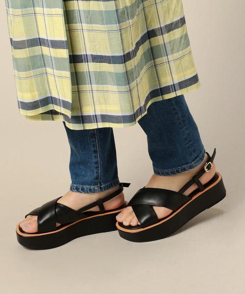 UNITED ARROWS クロス バックベルト サンダル ユナイテッドアローズ UNITED ARROWS クロス バックベルト サンダル